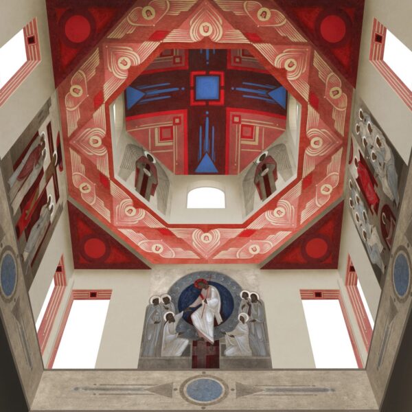 Primary conceptual sketch of the wallpaintings in the St Pantheleimon`s church 